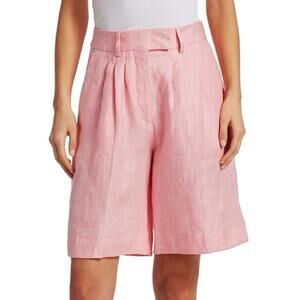 REMAIN BIRGER CHRISTENSEN Linen Bermuda Shorts Pink Size 4‎